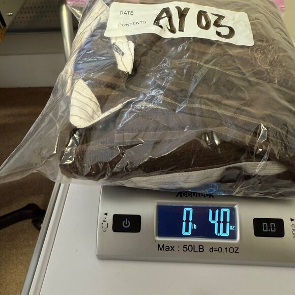 Spunky Wear Mens Brown Striped Button-Up Shirt Winged Cross Embroidery Sz Med - Picture 9 of 9